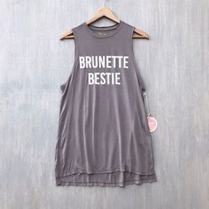 Show Me Your MuMu Gray 'Brunette Bestie' Tank Top